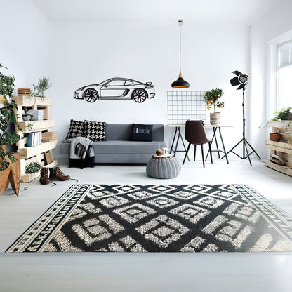 2020 Cayman GT4 Wall Art – Steel Silhouette with Spinning Wheels-KAFMEKA007