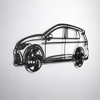 2022 Golf GTI Wall Art – Steel Silhouette with Spinning Wheels-KAFMEKA010