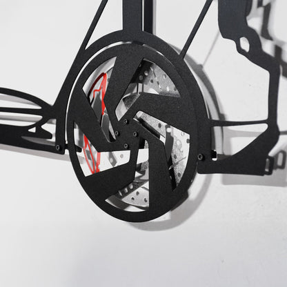 2022 Golf GTI Wall Art – Steel Silhouette with Spinning Wheels-KAFMEKA010