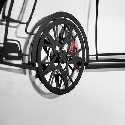 S4 Wall Art – Steel Silhouette with Spinning Wheels -KAFMEKA011