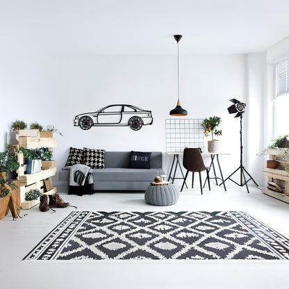 E46 M3 Wall Art – Steel Silhouette with Spinning Wheels-KAFMEKA016