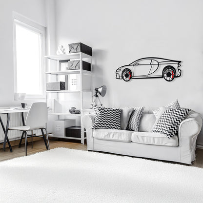 Chiron Wall Art – Luxury Steel Silhouette with Spinning Wheels-KAFMEKA018