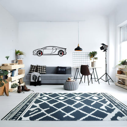 Chiron Wall Art – Luxury Steel Silhouette with Spinning Wheels-KAFMEKA018
