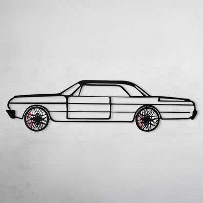 Impala Wandkunst – Klassische Stahlsilhouette mit drehenden Rädern-KAFMEKA019