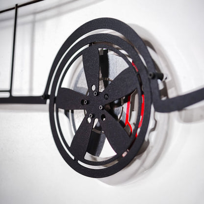 1969 Camaro Wall Art – Classic Steel Silhouette with Spinning Wheels-KAFMEKA021