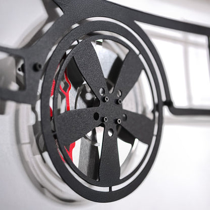 1969 Camaro Wall Art – Classic Steel Silhouette with Spinning Wheels-KAFMEKA021