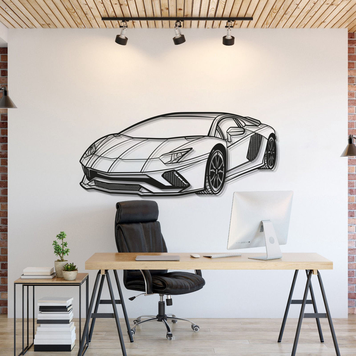 Aventador Perspective Metal Car Wall Art - MT0448