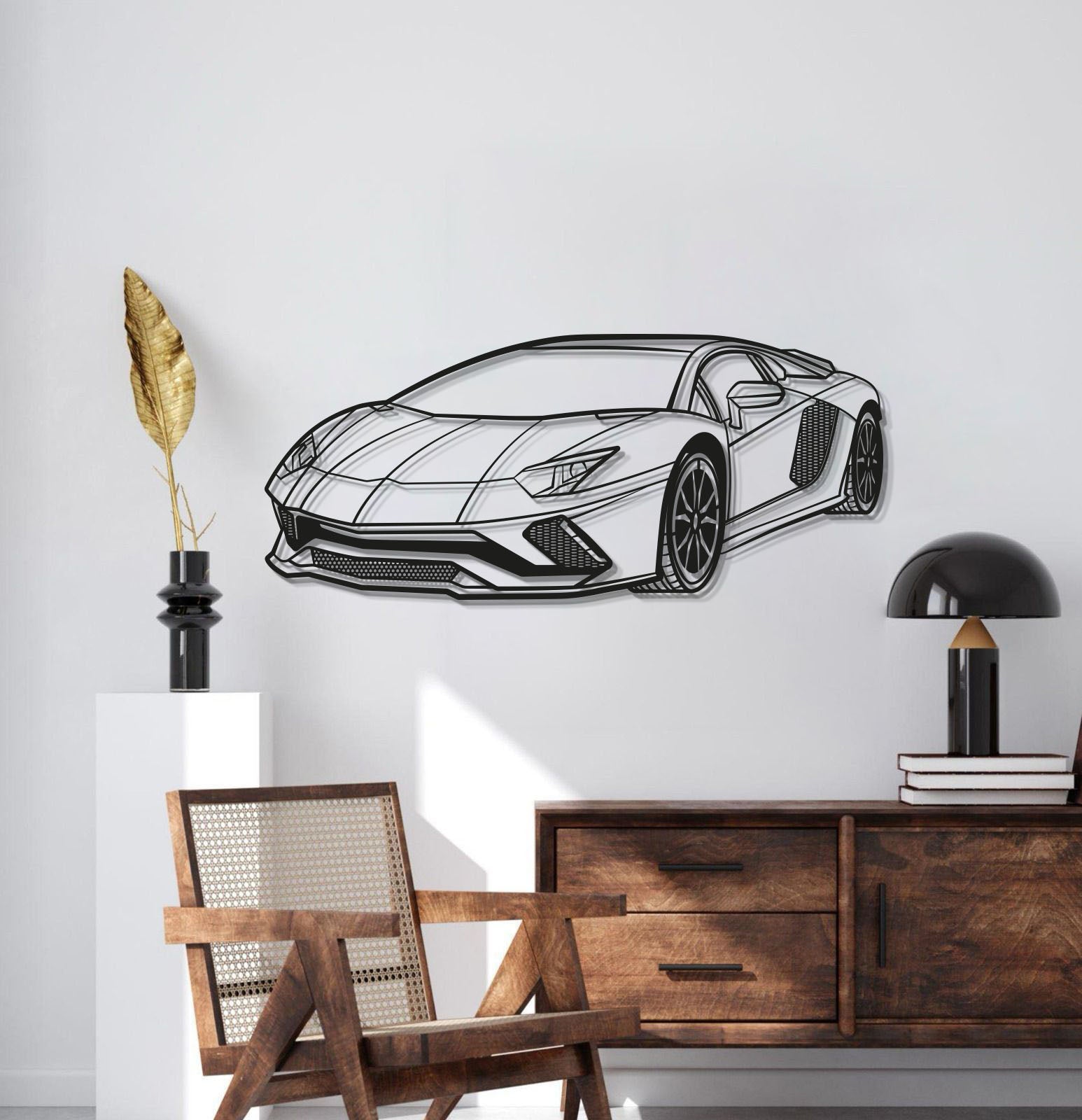 Aventador Perspective Metal Car Wall Art - MT0448