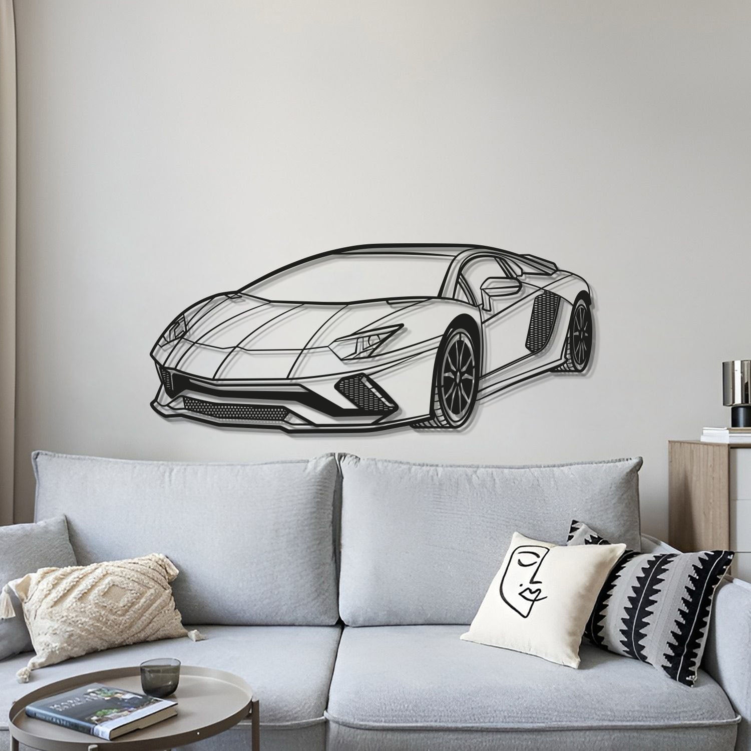 Aventador Perspective Metal Car Wall Art - MT0448