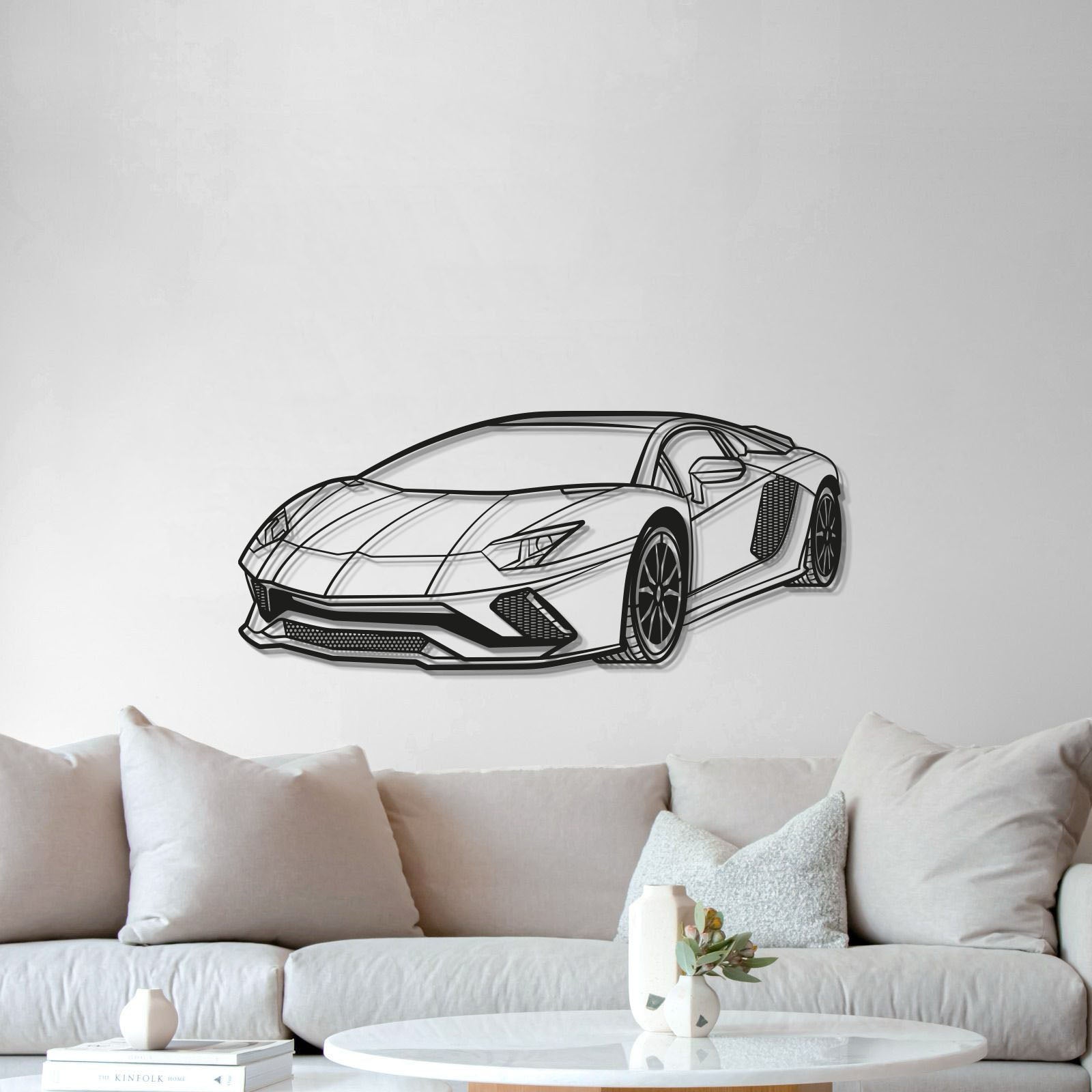 Aventador Perspective Metal Car Wall Art - MT0448