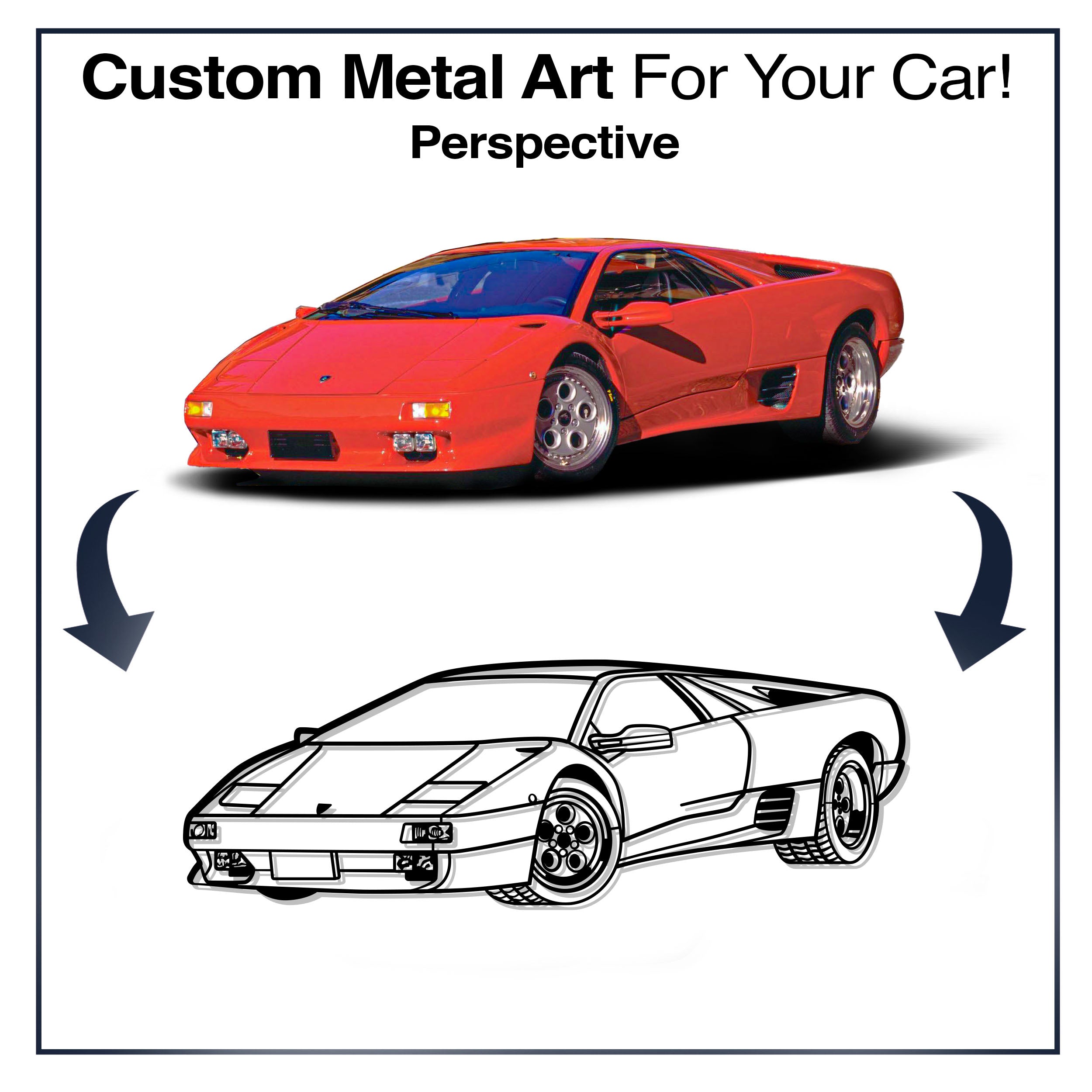 Your Personalized Perspective Car Metal Wall Art - MT1116