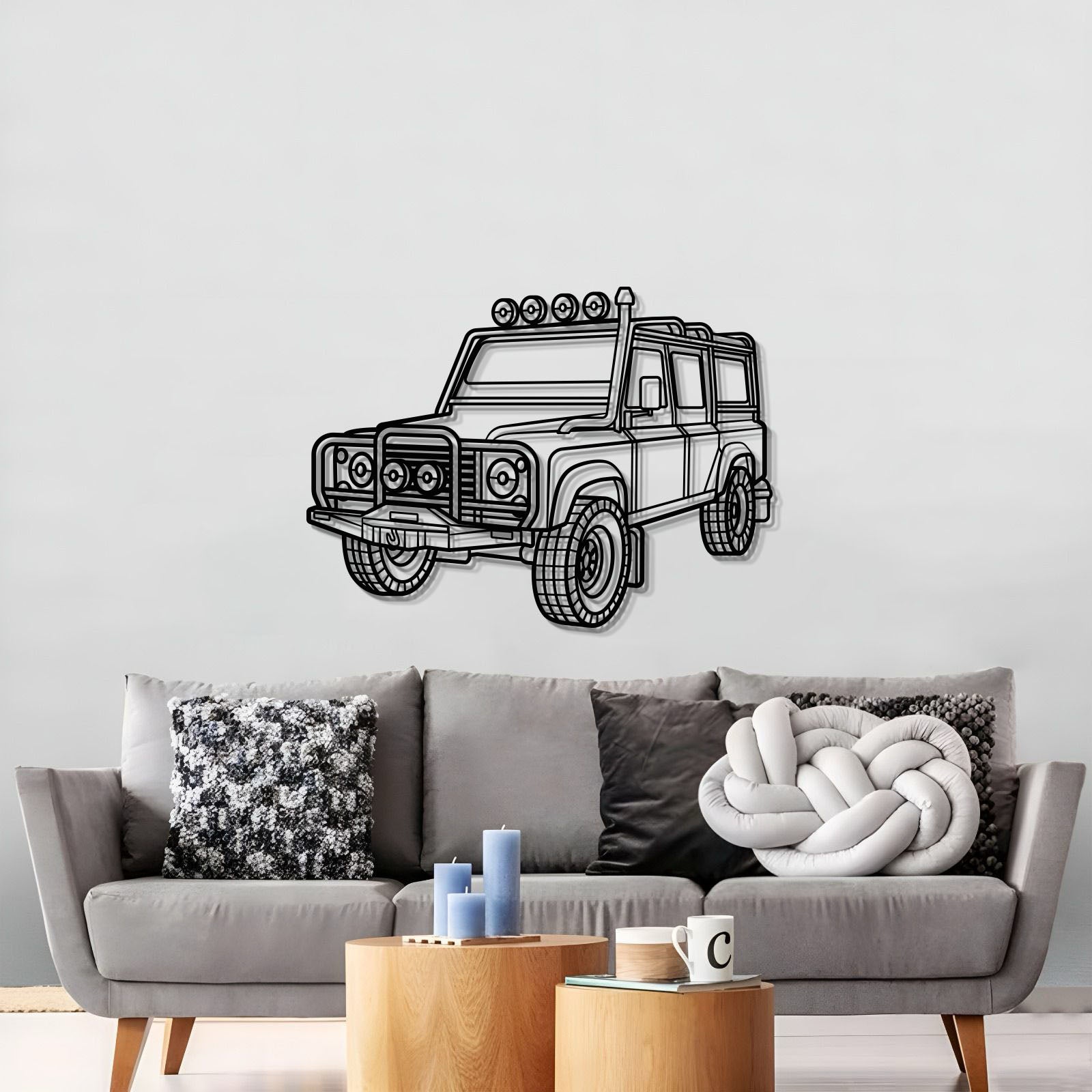 Defender 110 Perspective Metal Car Wall Art - MT0449