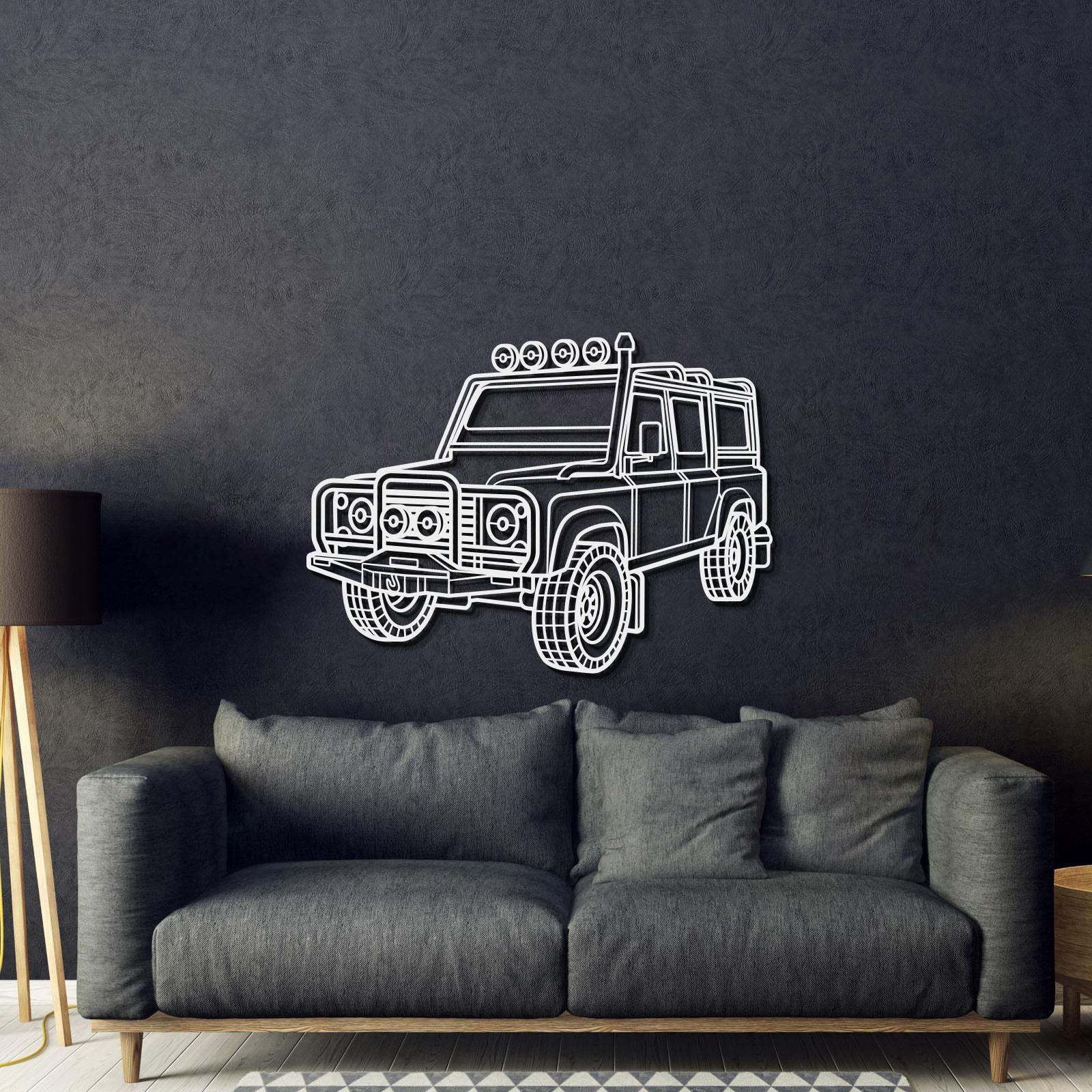 Defender 110 Perspective Metal Car Wall Art - MT0449