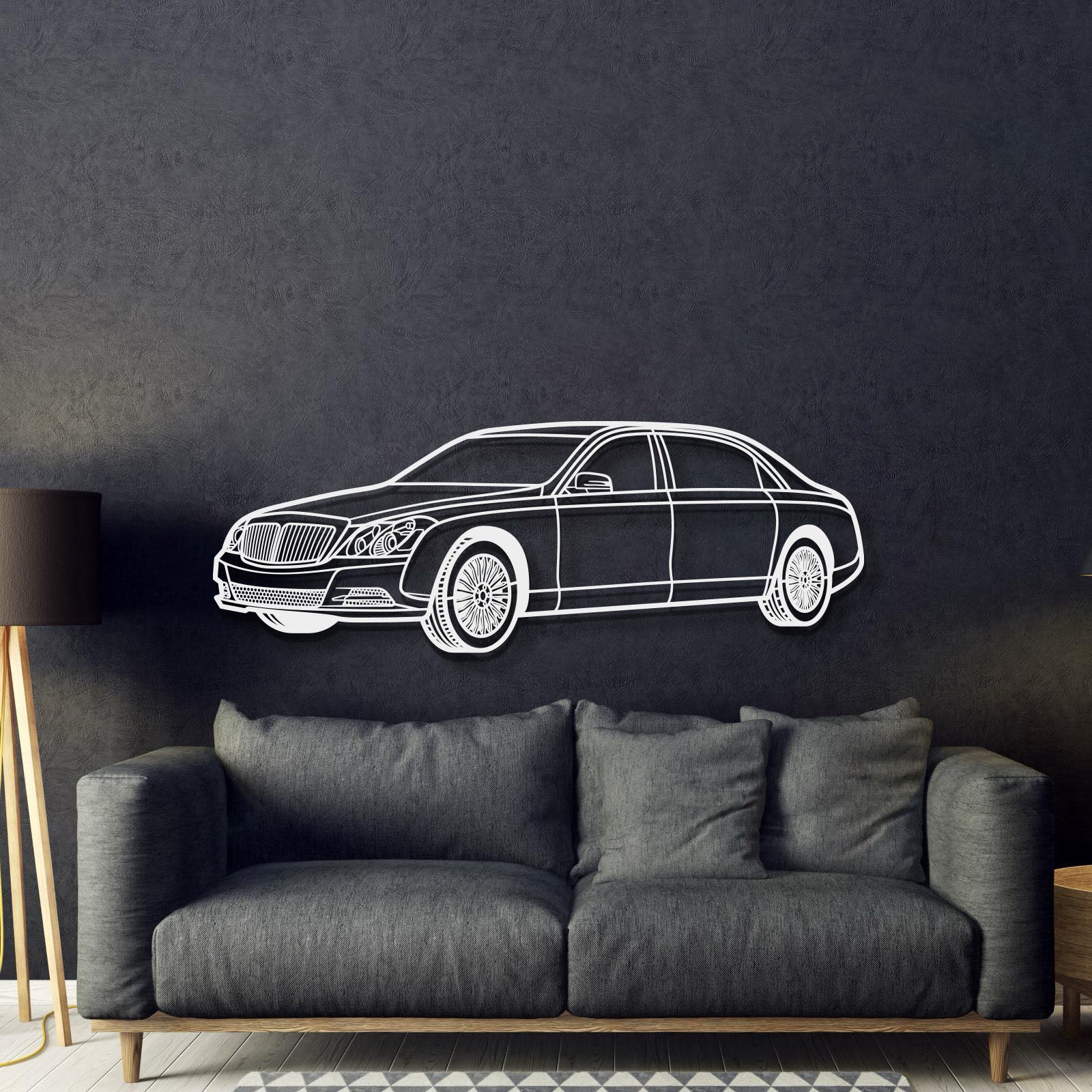 62S Perspective Metal Car Wall Art - MT1219