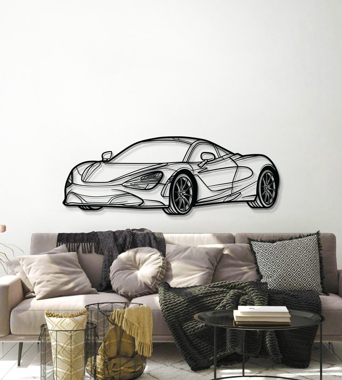 720S Perspective Metal Car Wall Art - MT1129