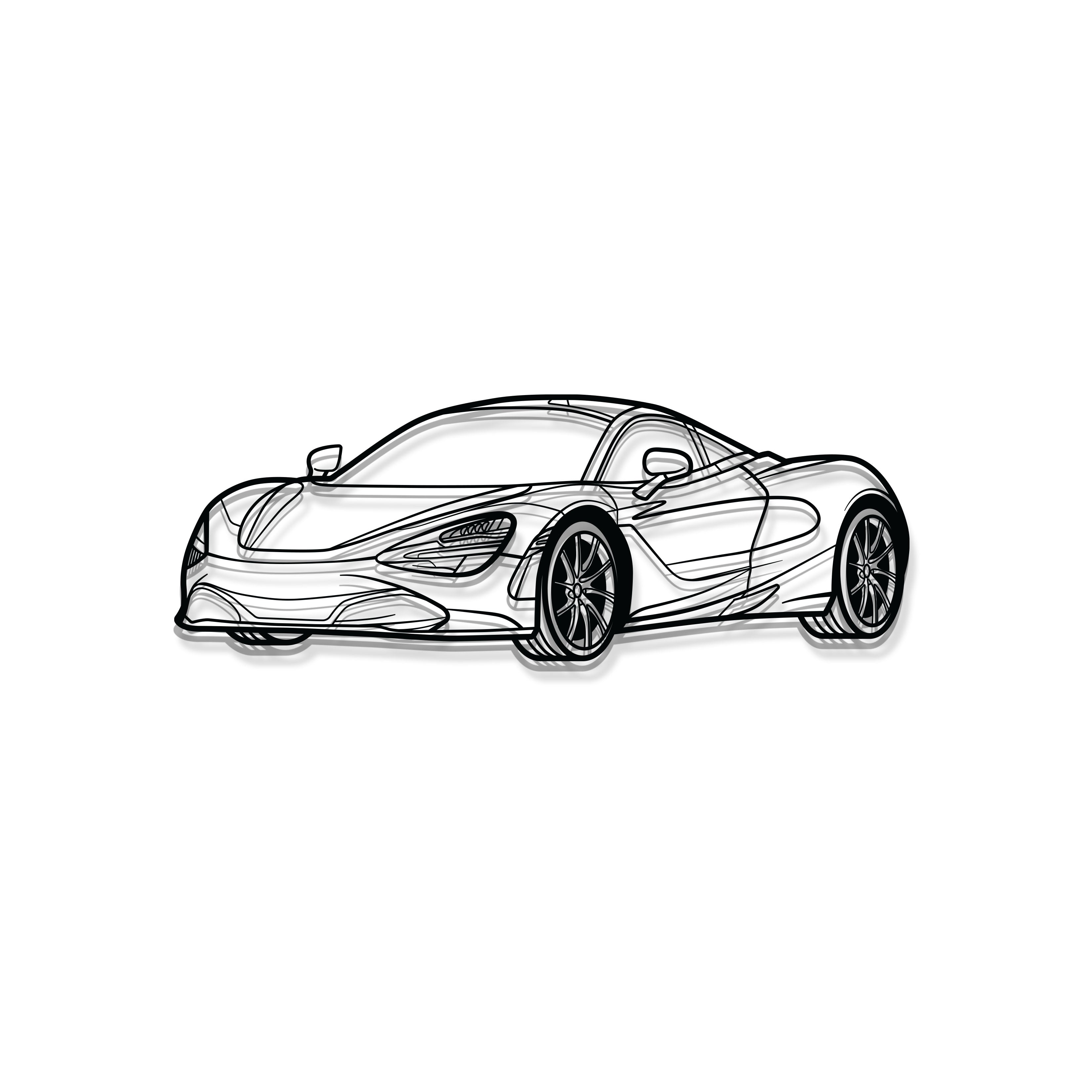 720S Perspective Metal Car Wall Art - MT1129