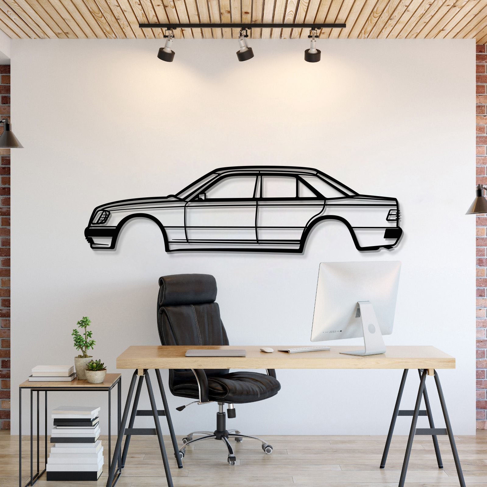 W124 500E Metal Car Wall Art - MT1109