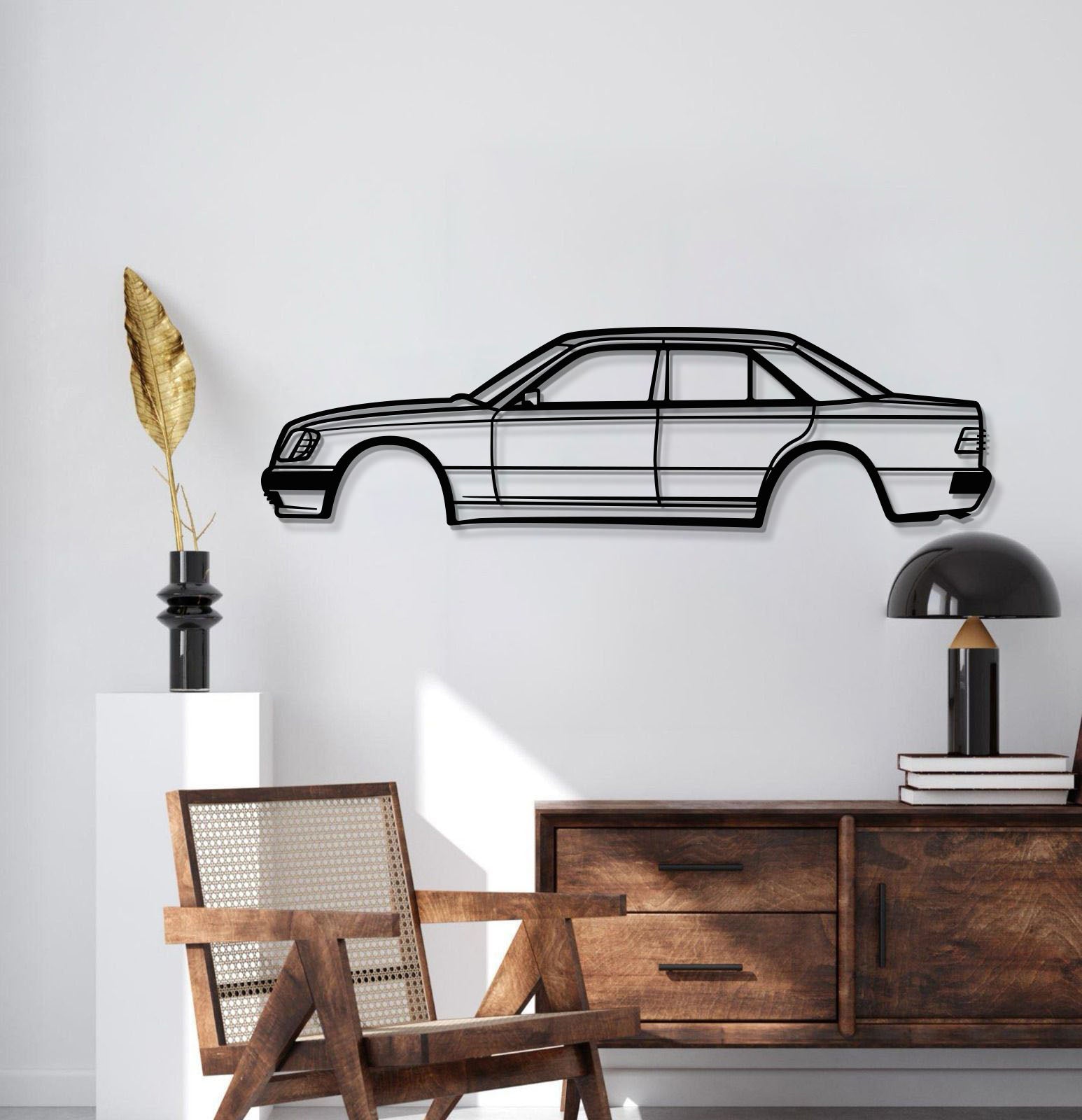 W124 500E Metal Car Wall Art - MT1109