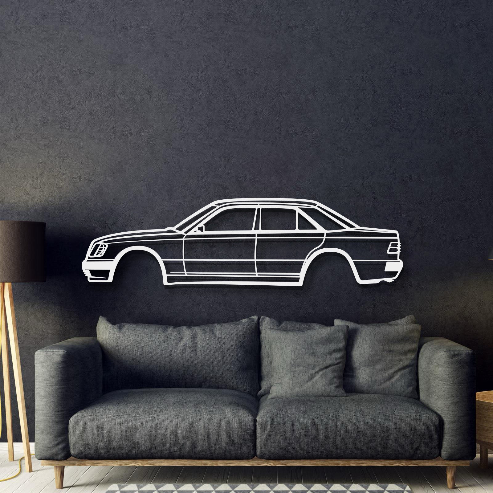 W124 500E Metal Car Wall Art - MT1109