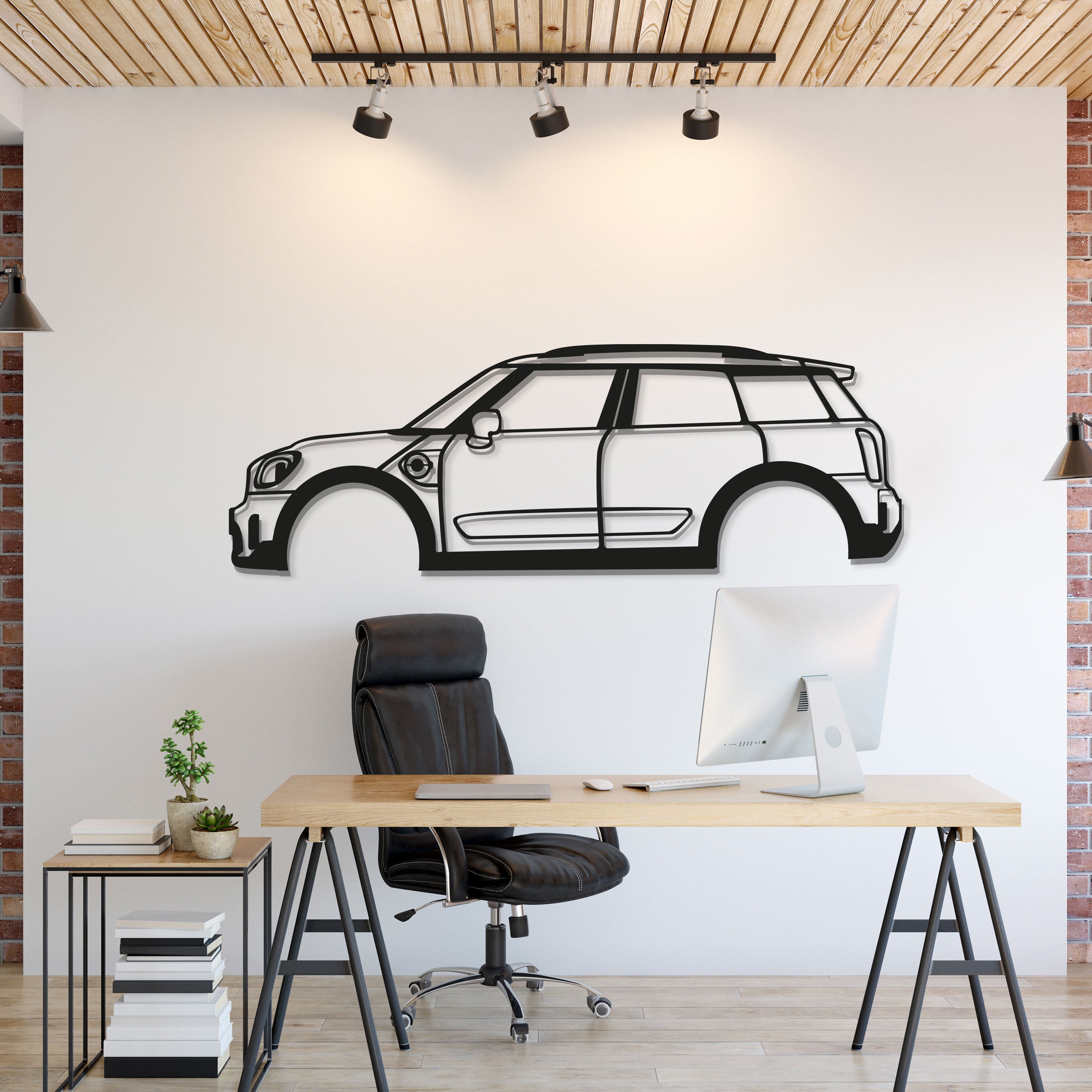 Cooper F60 Countryman Metal Car Wall Art - MT0911