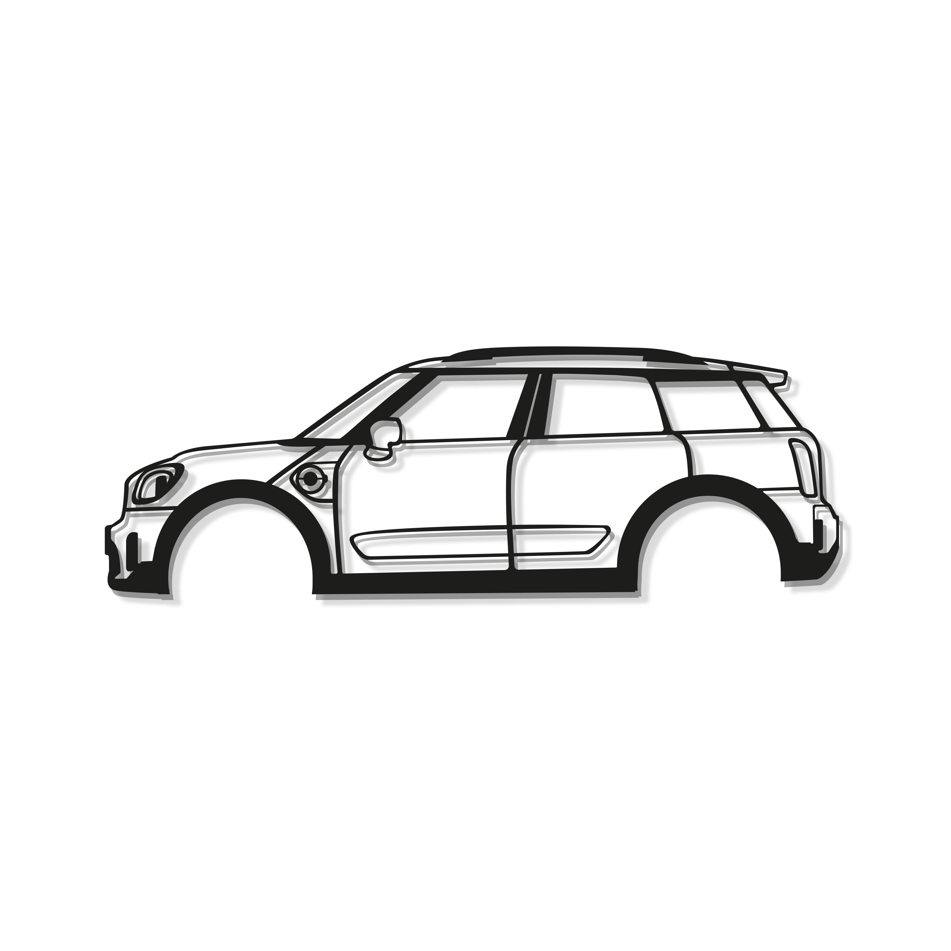 Cooper F60 Countryman Metal Car Wall Art - MT0911