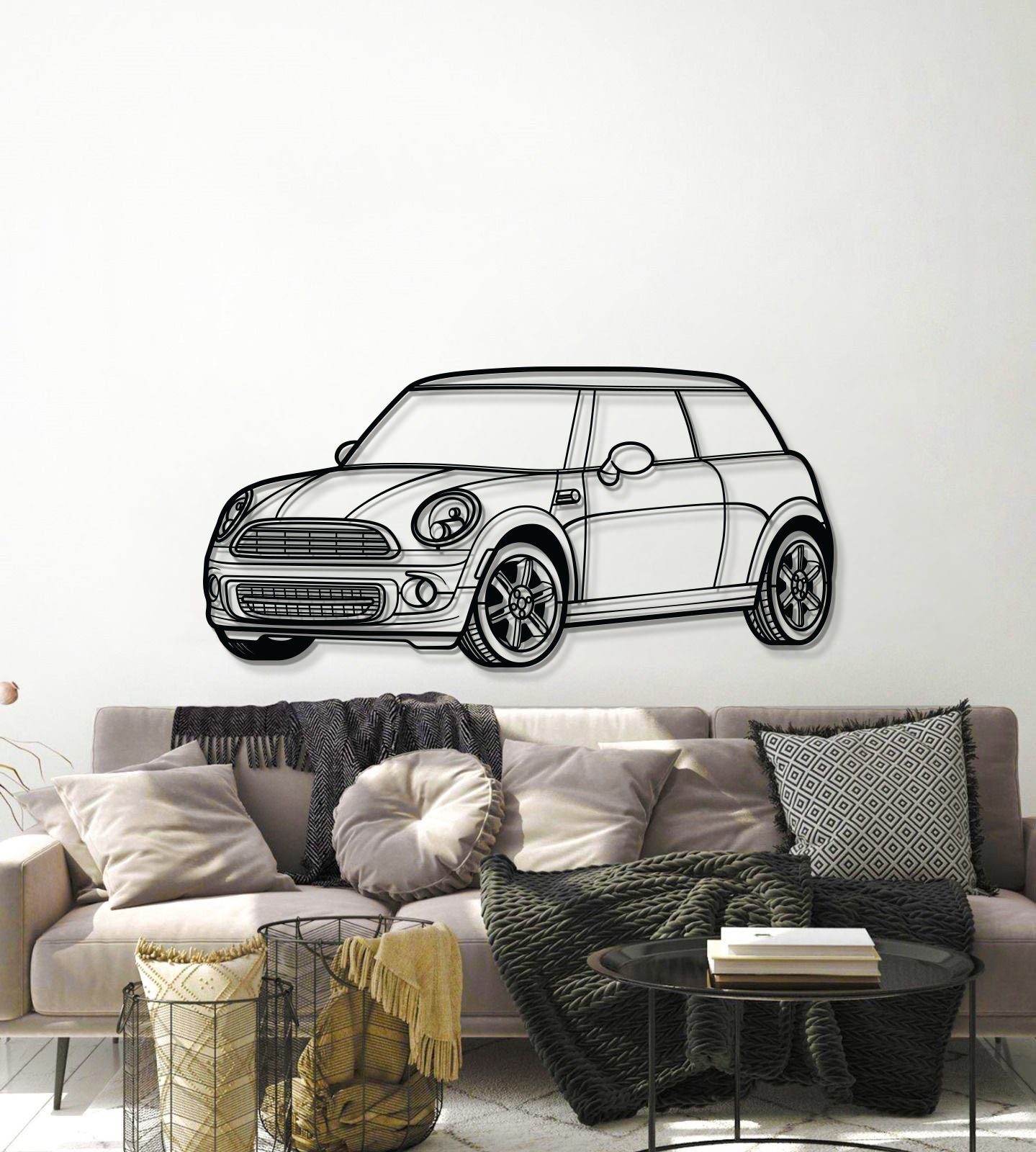 Cooper Perspective Metal Car Wall Art - MT1130