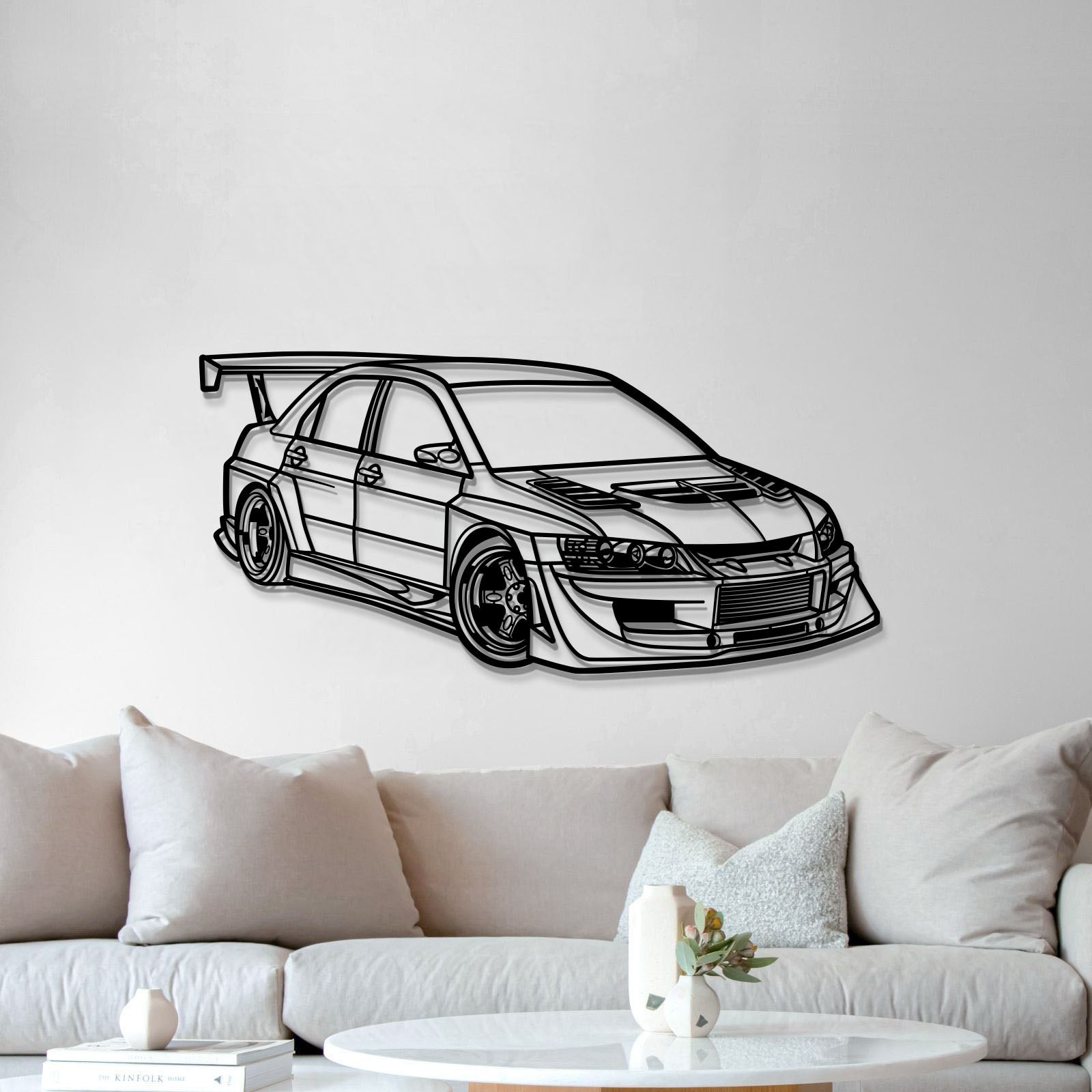 Lancer EVO IX Custom Perspective Metal Car Wall Art - MT1177