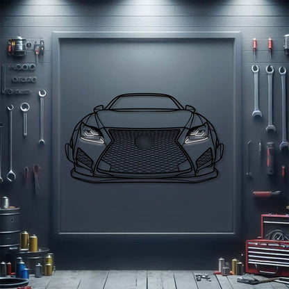 2015 Lexus RC F Rocket Bunny front view metal neon car wall art – laser‑cut steel décor for tuner car enthusiasts