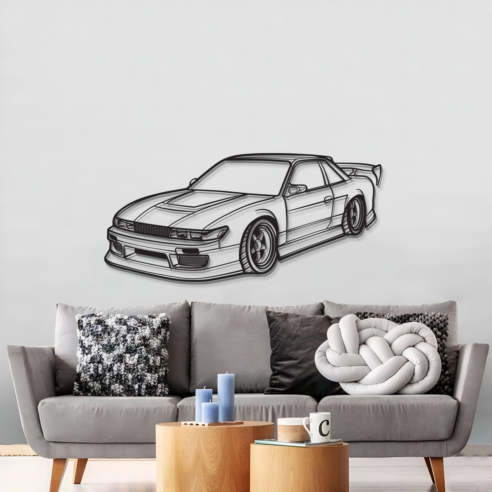 240SX Perspective Metal Car Wall Art - MT1132