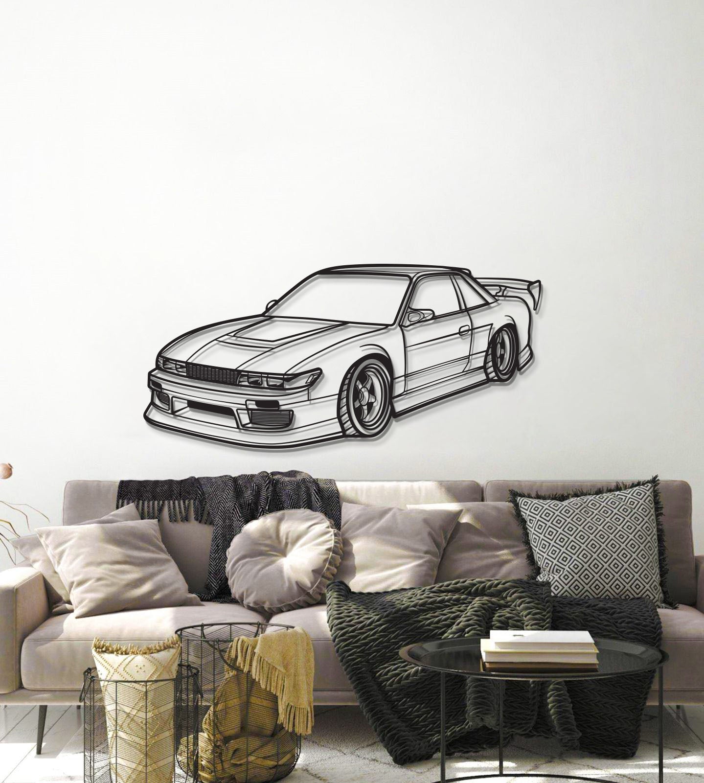 240SX Perspective Metal Car Wall Art - MT1132