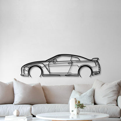 Nissan GT‑R R35 Metal Wall Art Lifted 1 Cm From Wall For 3D Effect
