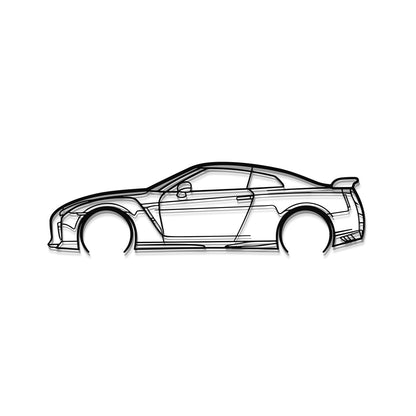 Industrial Style Nissan GT‑R R35 Metal Wall Decor Minimalist Silhouette
