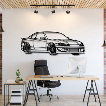 Toyota Silvia S15 perspective metal wall art – iconic JDM sports car silhouette décor