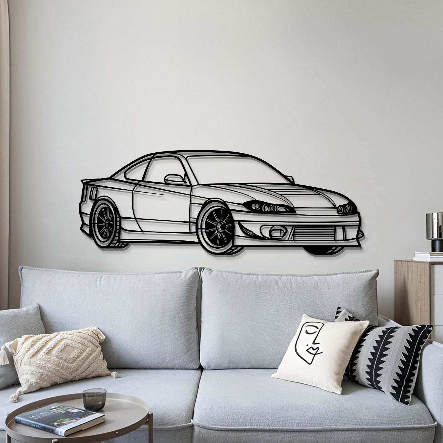 Silvia S15 Perspective Metal Car Wall Art - MT1135