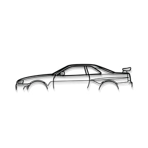 Skyline GT-R R34 Metal Car Wall Art - MT1091