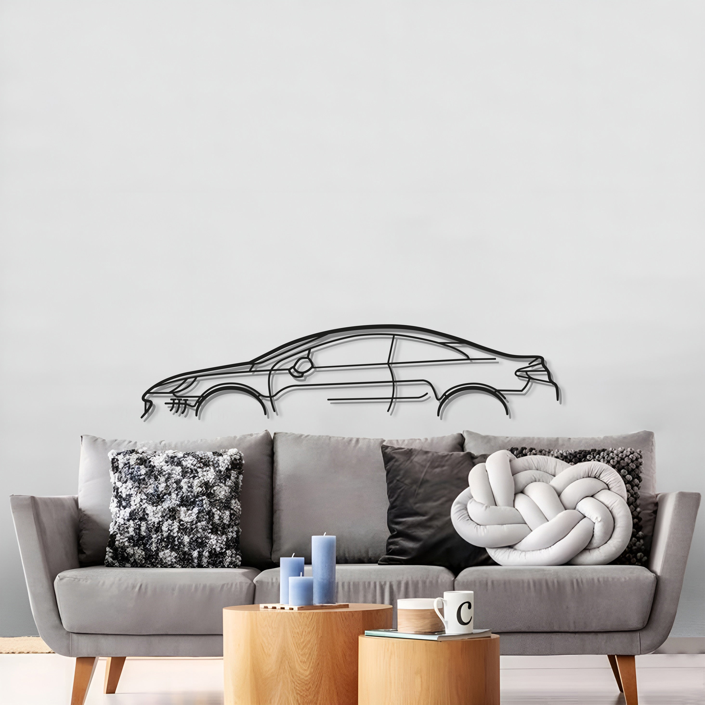 407 Coupe Metal Car Wall Art - MT0834