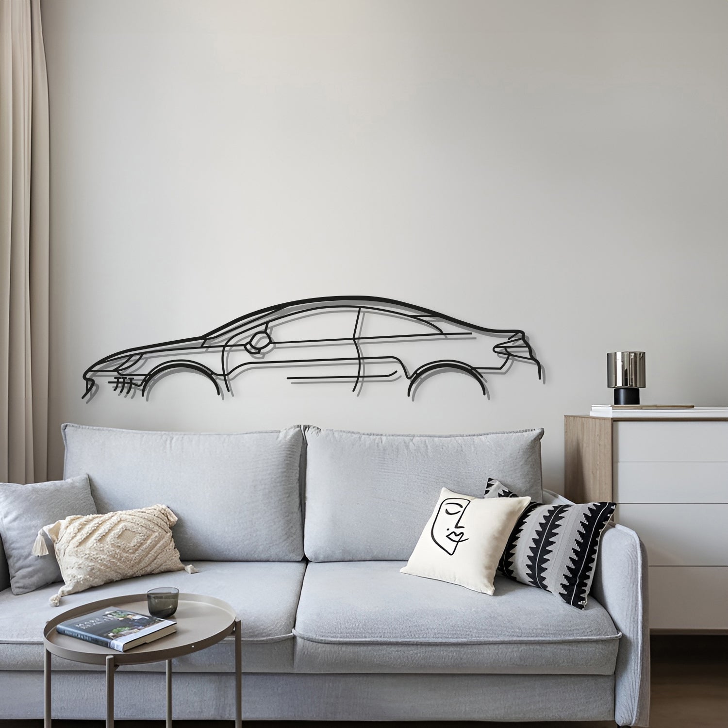 407 Coupe Metal Car Wall Art - MT0834