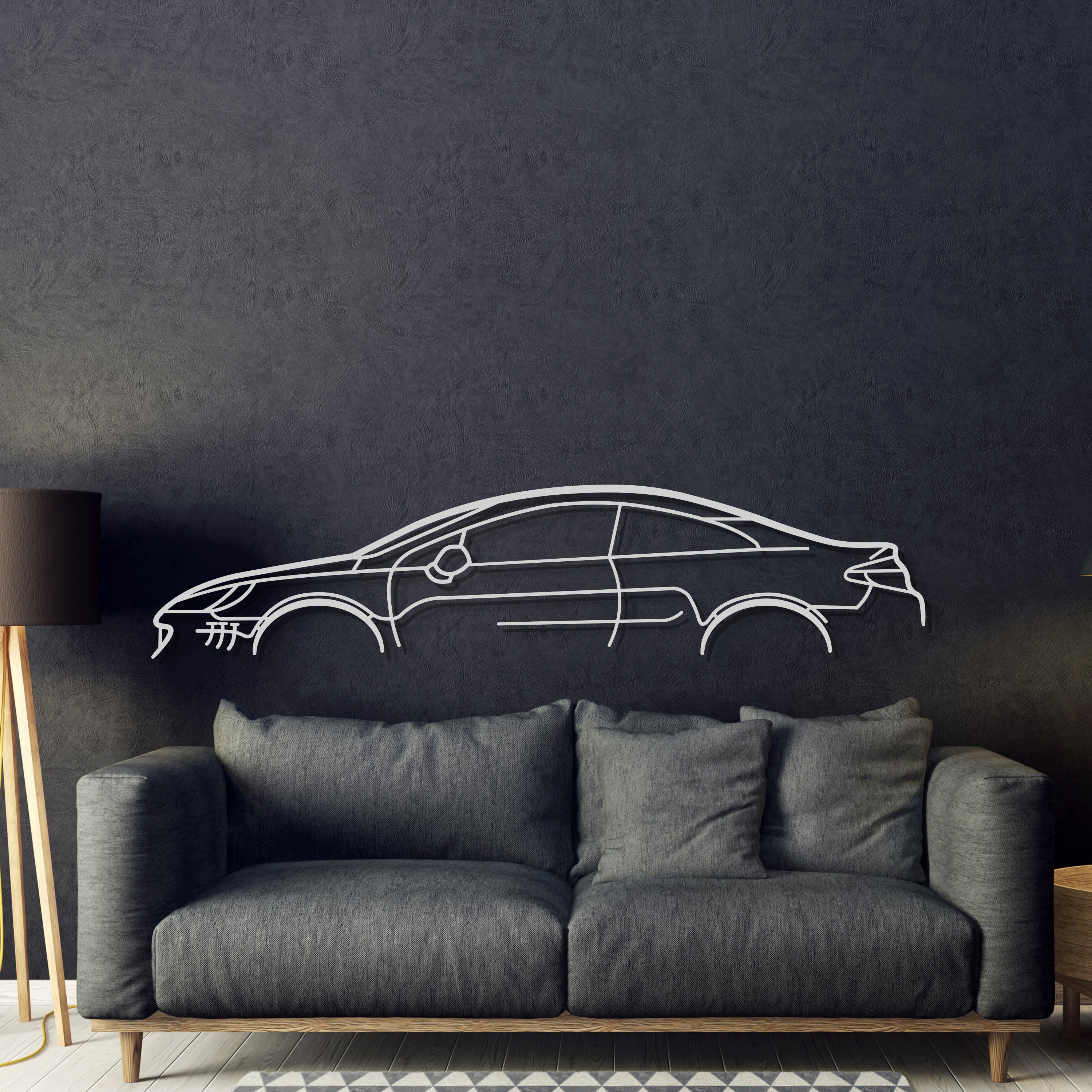 407 Coupe Metal Car Wall Art - MT0834