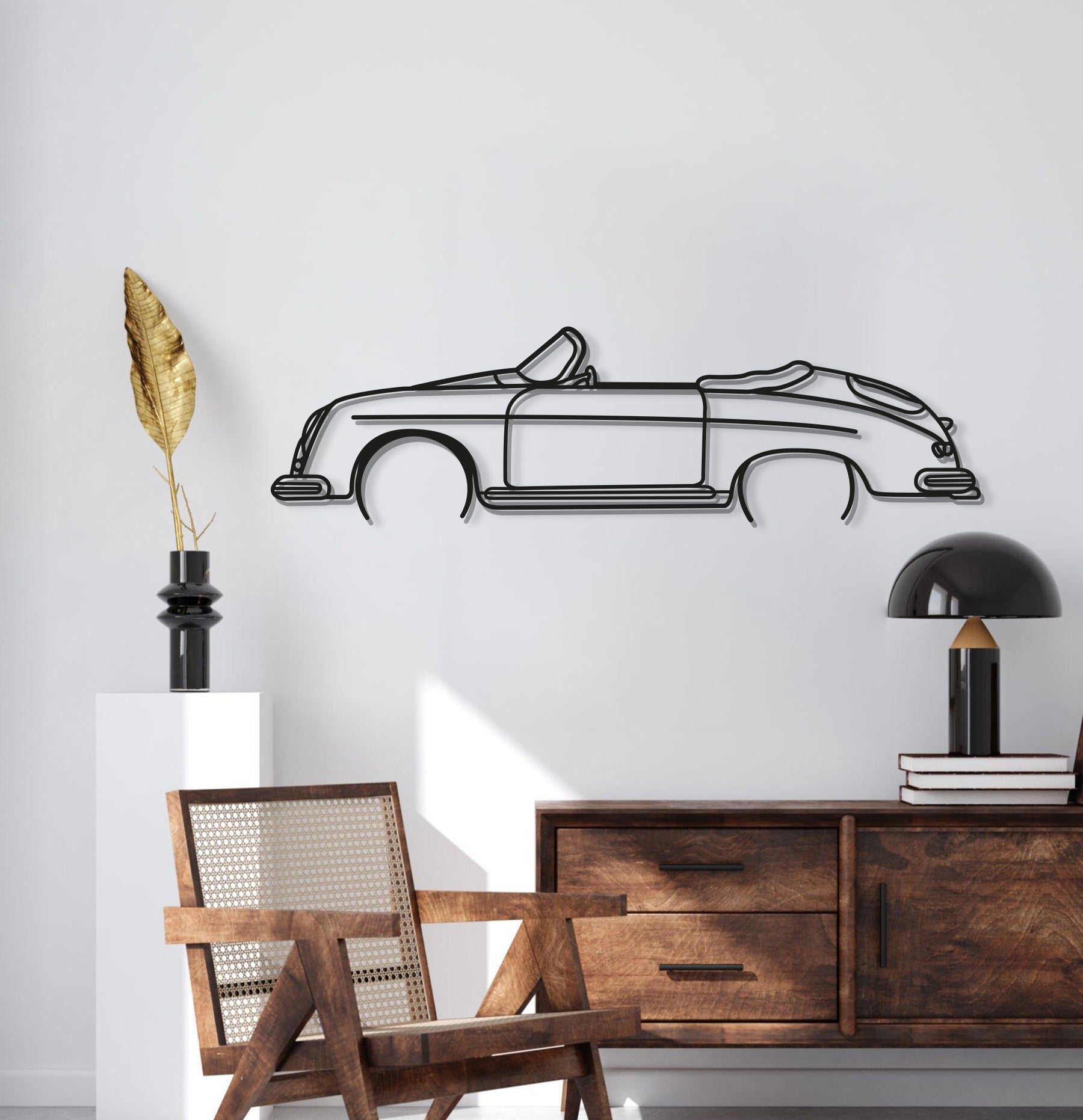 356 Speedster California Metal Car Wall Art - MT0833