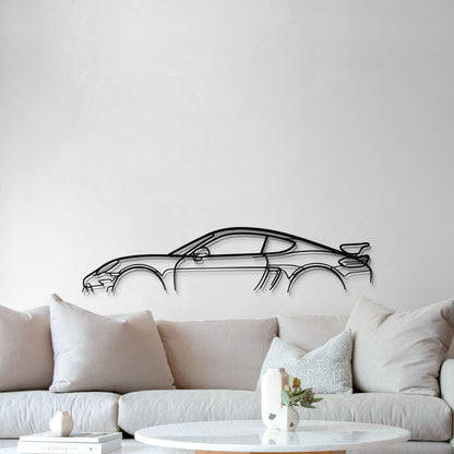 Porsche 718 Cayman GT4 metal wall art ideal gift for car enthusiasts