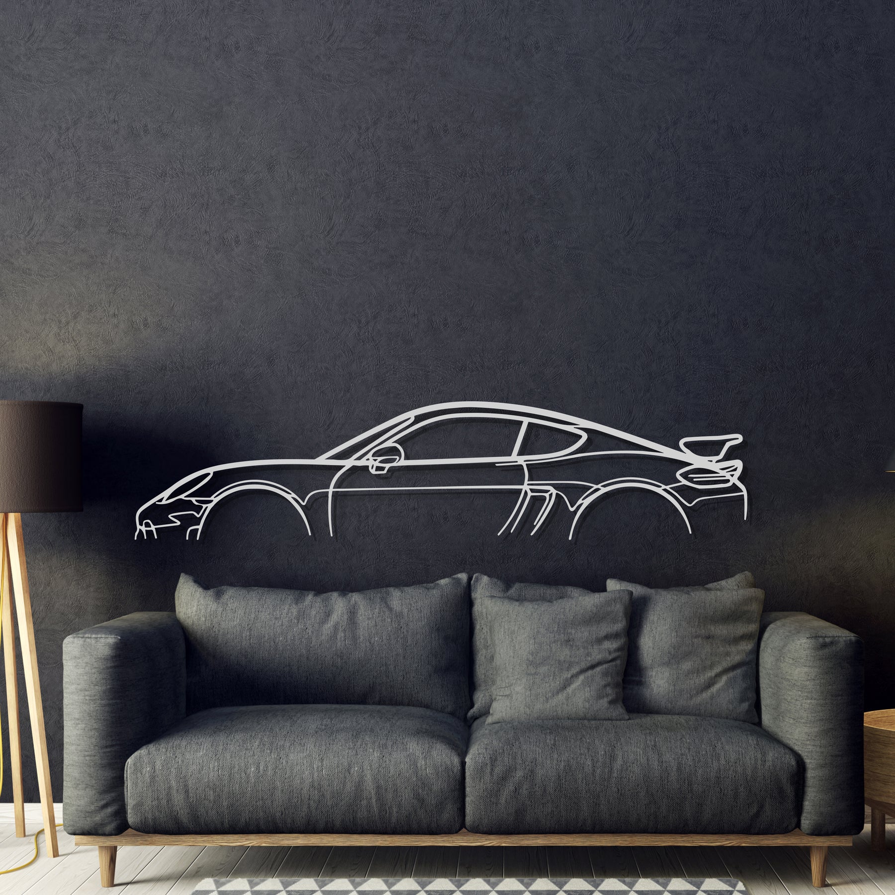 718 Cayman GT4 Metal Car Wall Art - MT0840