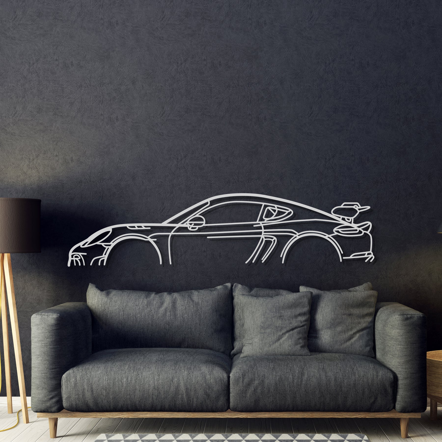 718 GT4 RS Classic Metal Car Wall Art - MT0841