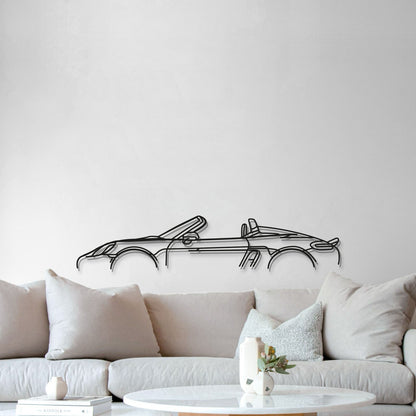 Porsche 718 Spyder vintage metal wall sculpture for living room display