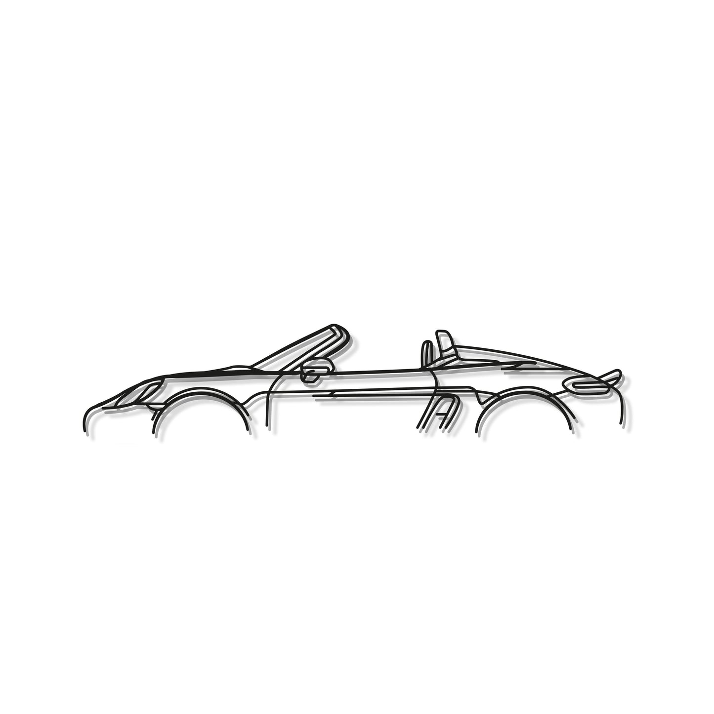 Laser cut steel Porsche 718 Spyder wall art perfect for sports car fans