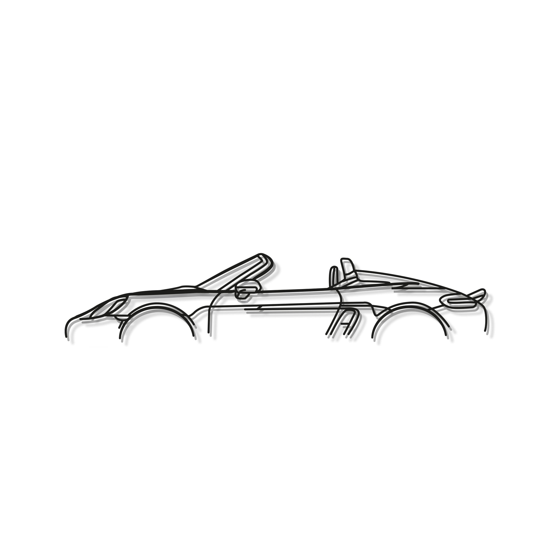 Laser cut steel Porsche 718 Spyder wall art perfect for sports car fans