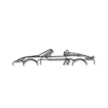 Laser cut steel Porsche 718 Spyder wall art perfect for sports car fans