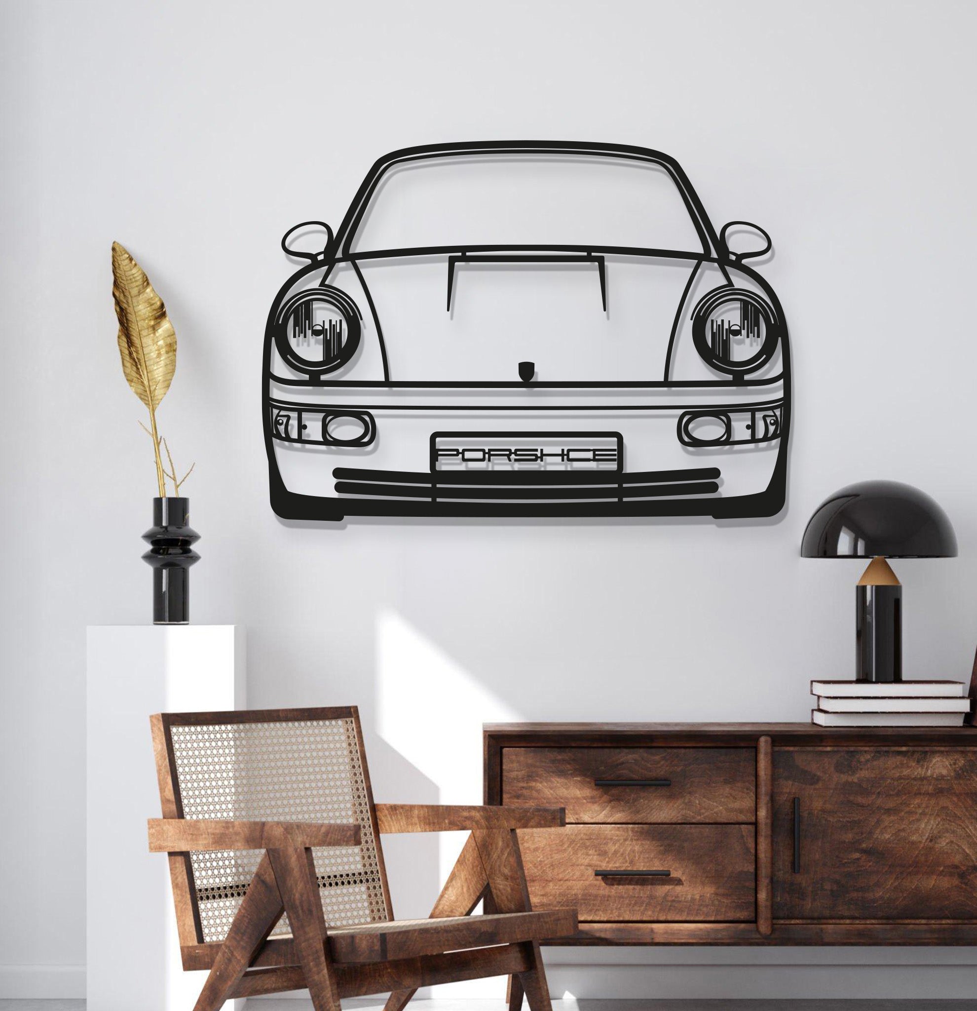 911 964 Front View Metal Car Wall Art - MT1366