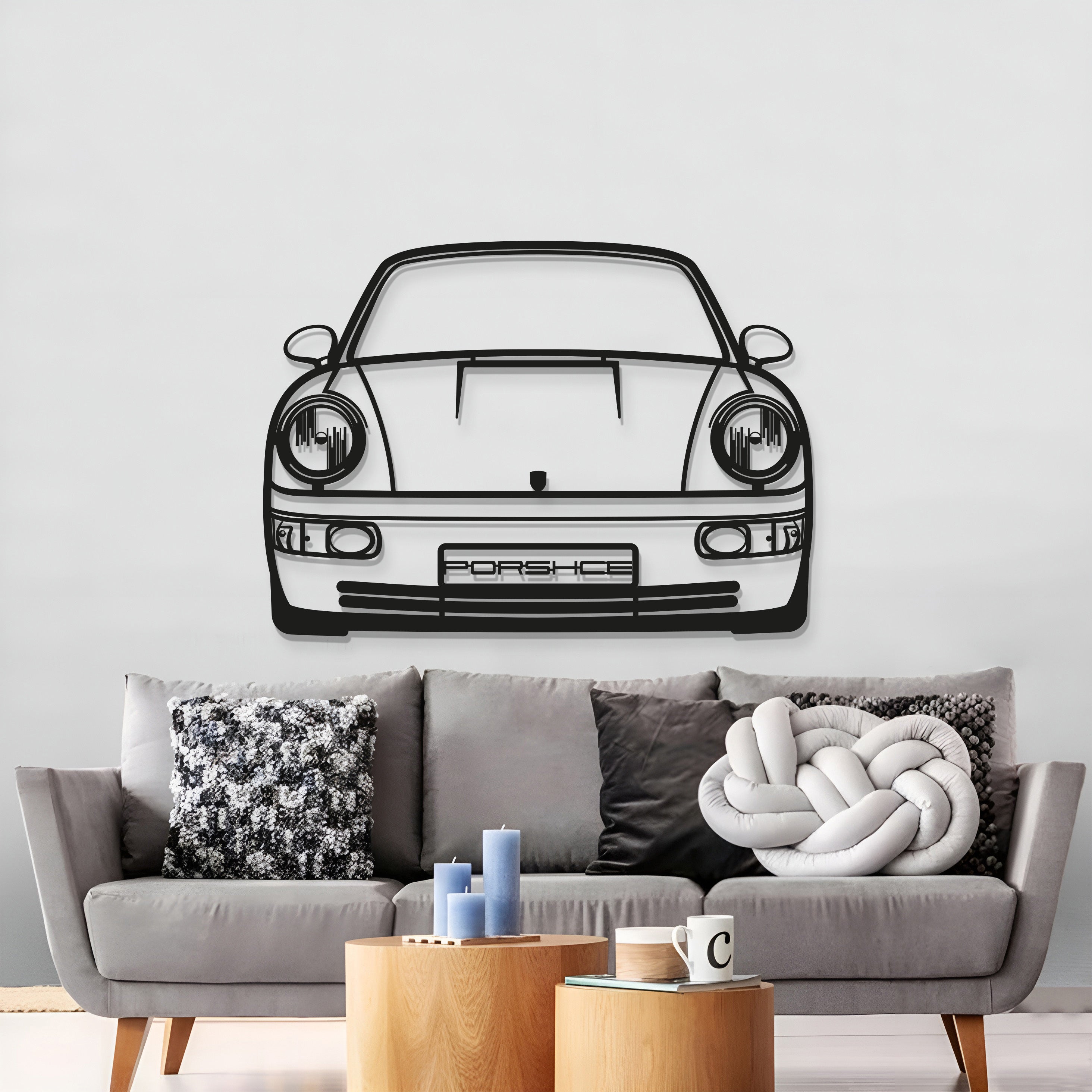 911 964 Front View Metal Car Wall Art - MT1366