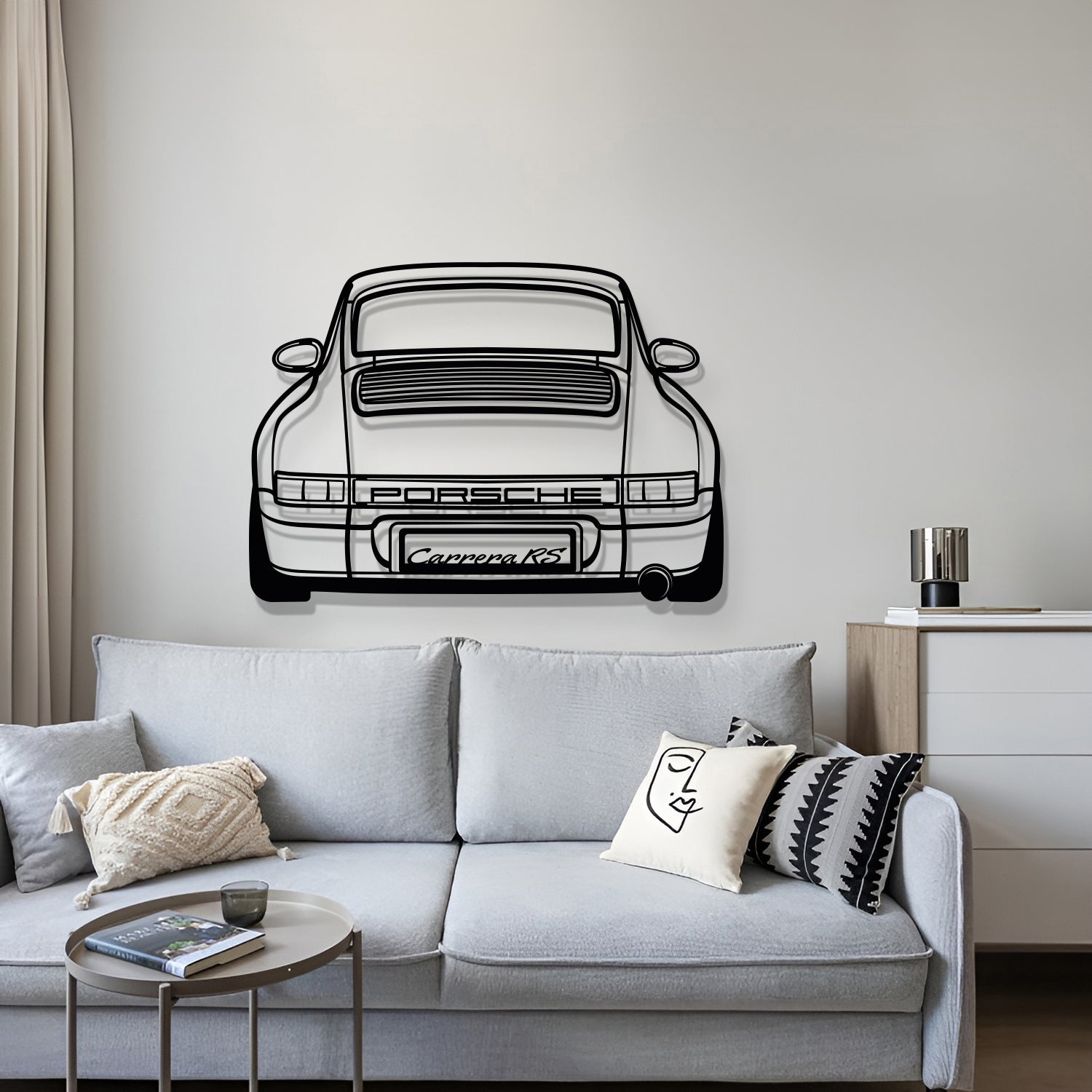 911 964 Back View Metal Car Wall Art - MT1367