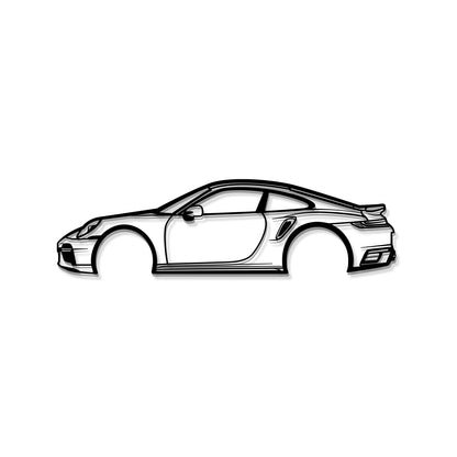 Sleek décor featuring Porsche 911 Type 993 metal wall art adding motorsport flair